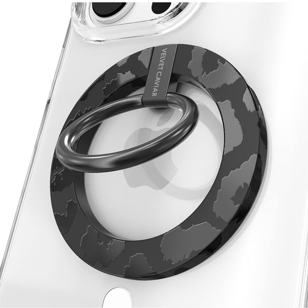 Velvet Caviar Magnetic Grip Ring Black Leopard